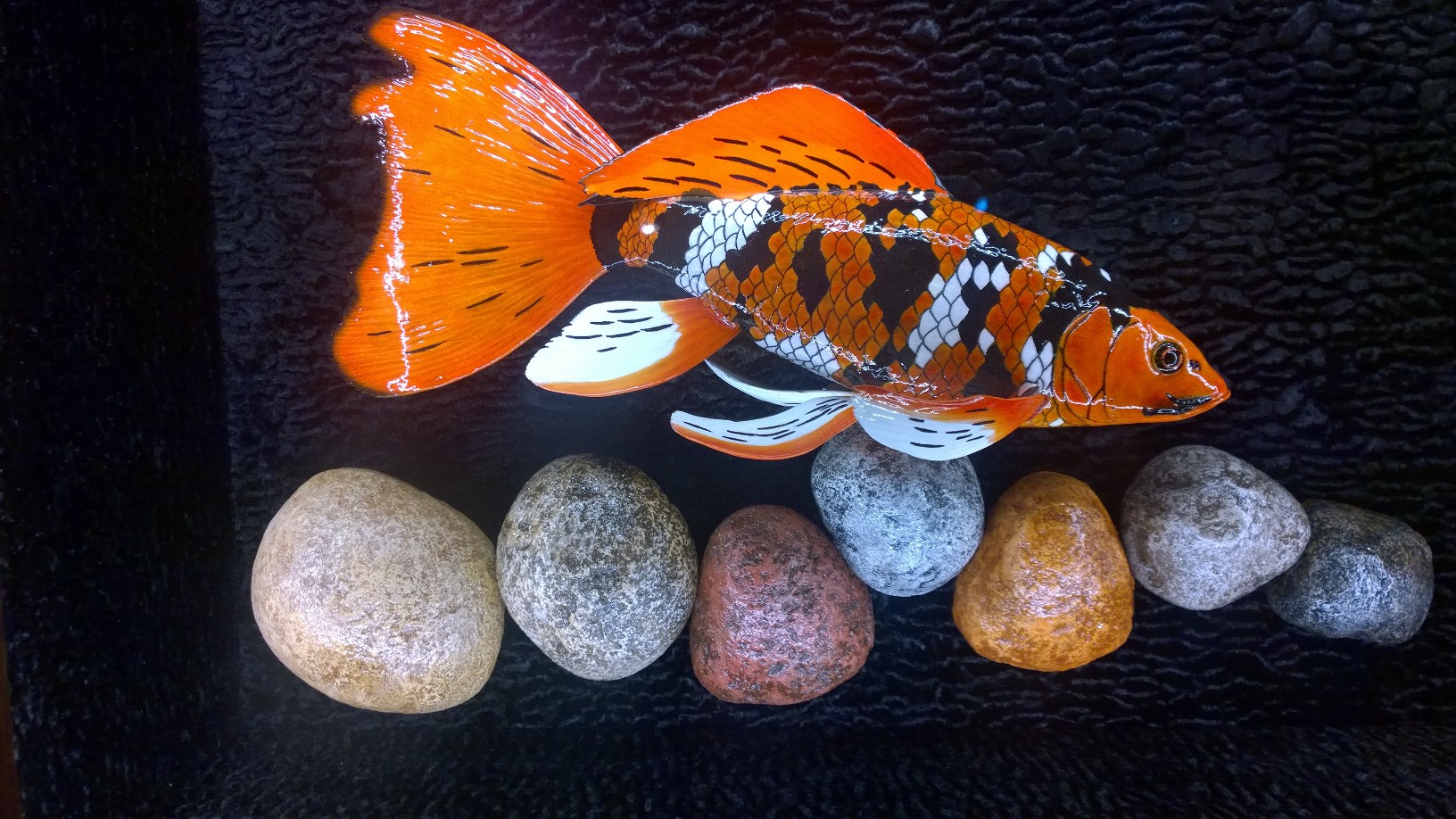 Koi fish carving